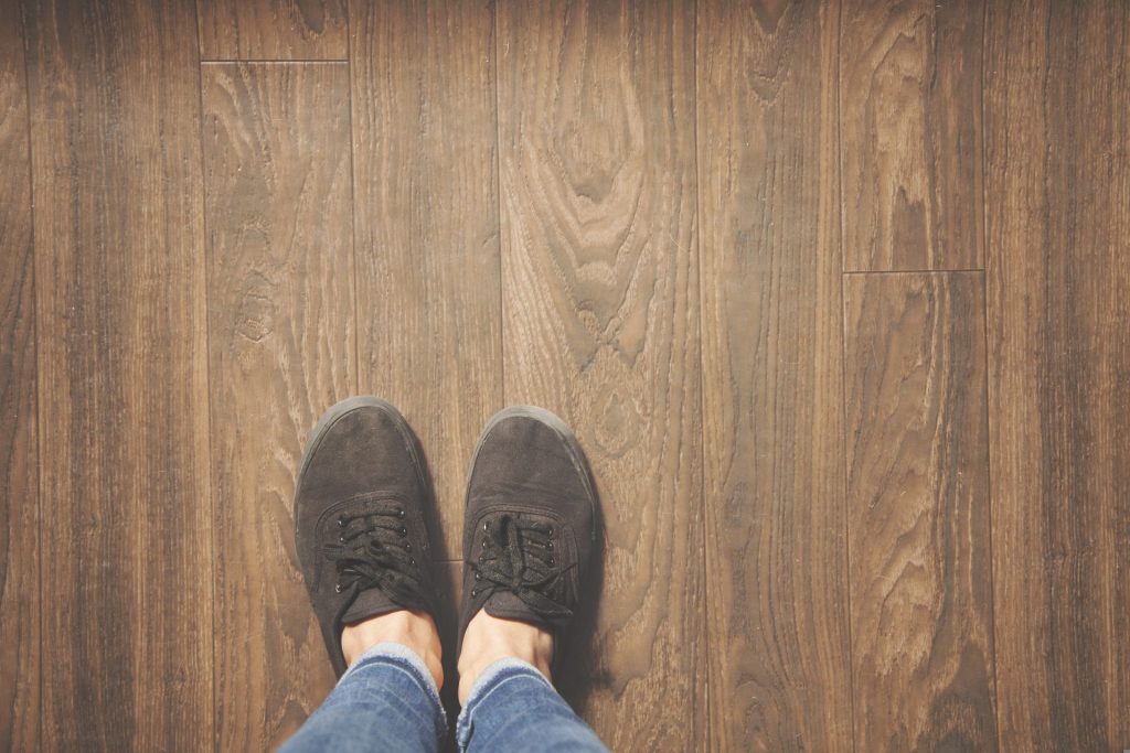 Parquet huilé foncé vu de dessus